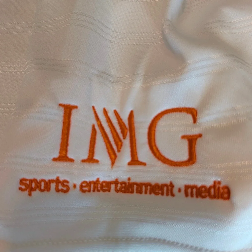 Adidas Polo Shirt Mens L White Excellent Tennessee Vol Network IMG Embroidered